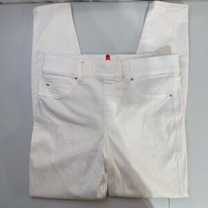 SPANX White Skinny Ankle Pants Pull On Shaping Stretch Size M
